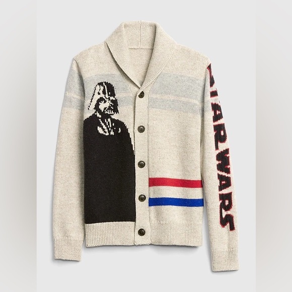 GAP Sweaters - GAP Star Wars Shawl Collar Cardigan in Cream, Black, Red, Blue